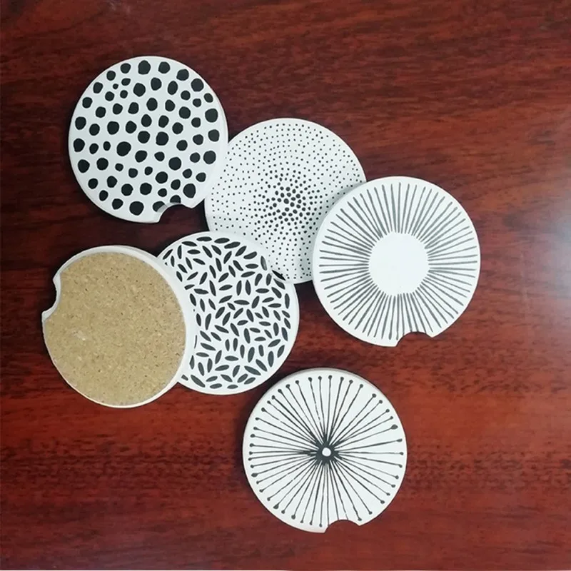 Новые впитывающие автомобильные Подставки 6 пакет серый создания четких линий на