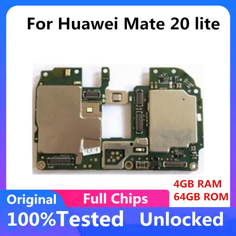 Оригинальная разблокированная материнская плата 4 + 64 ГБ для Huawei Mate 20 lite с полными
