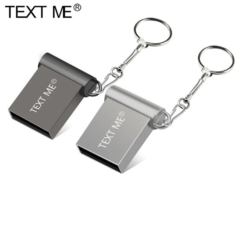 

TEXT ME Metal USB Flash Drive 64 gb thumbdrive 16GB 8GB Pendrive 32gb Flash Memory Stick waterproof Pen Drive usb disk for car