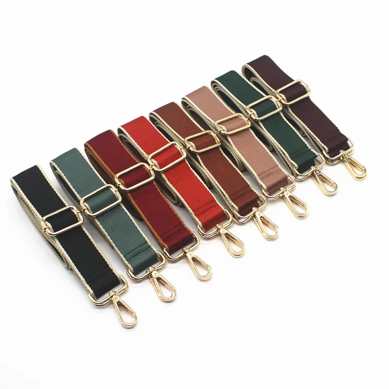 

New Nylon Colored Shoulder Bag Straps Belt Accessories Women Rainbow Adjustable Shoulder Hanger Handbag Strap O Bag Handles