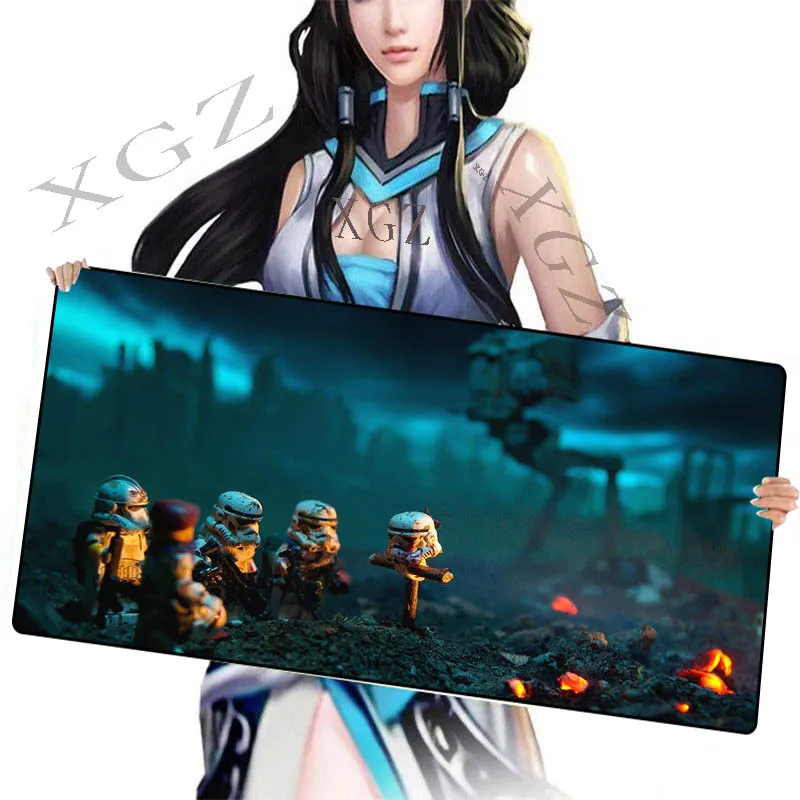 Большой игровой коврик для мыши XGZ с фиксируемыми краями офиса и дома быстрый