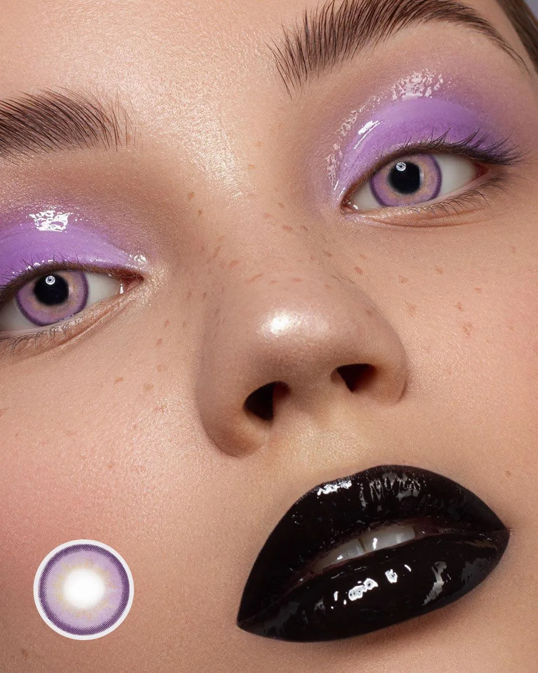 Контактные линзы LAREEN естественного цвета глаз 1 пара цветные контактные зеленого