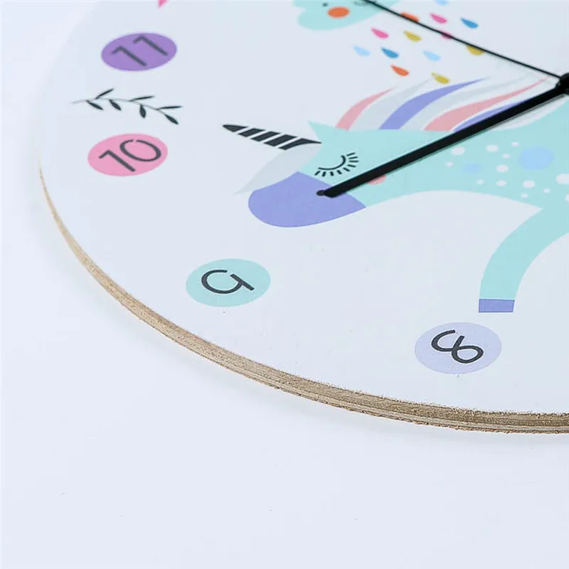 Радуга лошадь настенные часы простая жизнь дизайн Бесшумная Бытовая кафе Офис