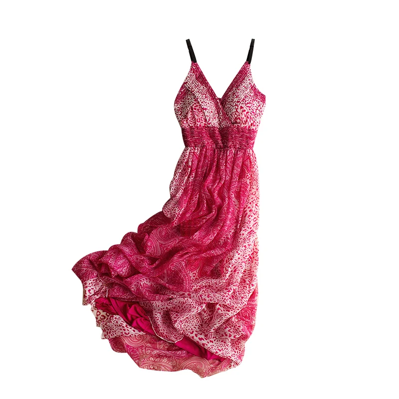 100% пикантные красные туфли с леопардовым принтом шелковое платье дамы