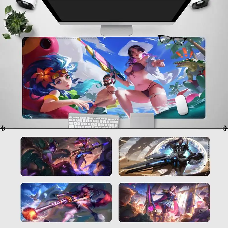 

Lock Edge League of Legends caitlyn Mouse Pad PC Laptop Gamer Mousepad Anime Antislip Mat Keyboard Desk Mat For Overwatch/CS GO