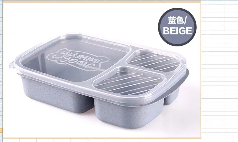 Синий Лимит 100 Горячая Пшеница микроволновая печь Bento Ланч-бокс для пикника суши фрукты контейнер для еды коробки для хранения Чехол Контейнер Органайзер - Цвет: Синий