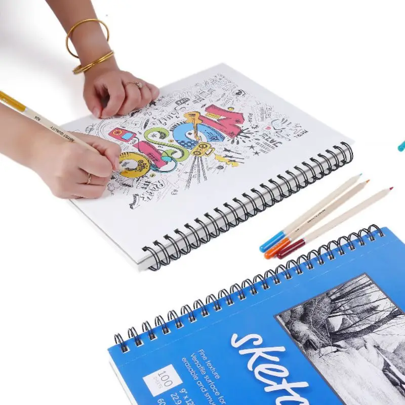 

100 Sheets 9x12" Sketch Drawing Paper Book Sketchbook Sketching Artist Pad Stationery School Supplies
