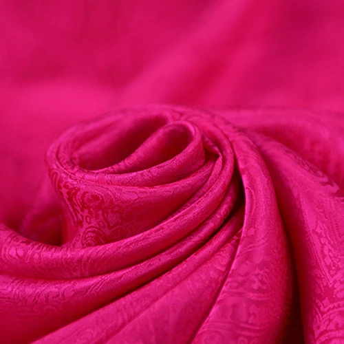 Красное сердечко жаккардовая ткань из чистого шелка подходит для китайской