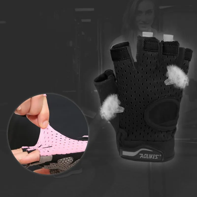 

Women Men Weightlifting Gloves Gym Half Finger Sports Fitness Gloves Anti-slip Resistance Exercise Training Gloves