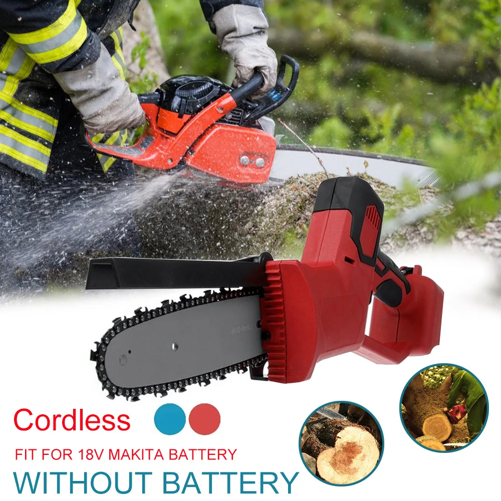 

8-inch Logging Saw Electric Chainsaw Wood Cutters Bracket Brushless Motor for 18V Makita Battery Chain Saw Power Tool