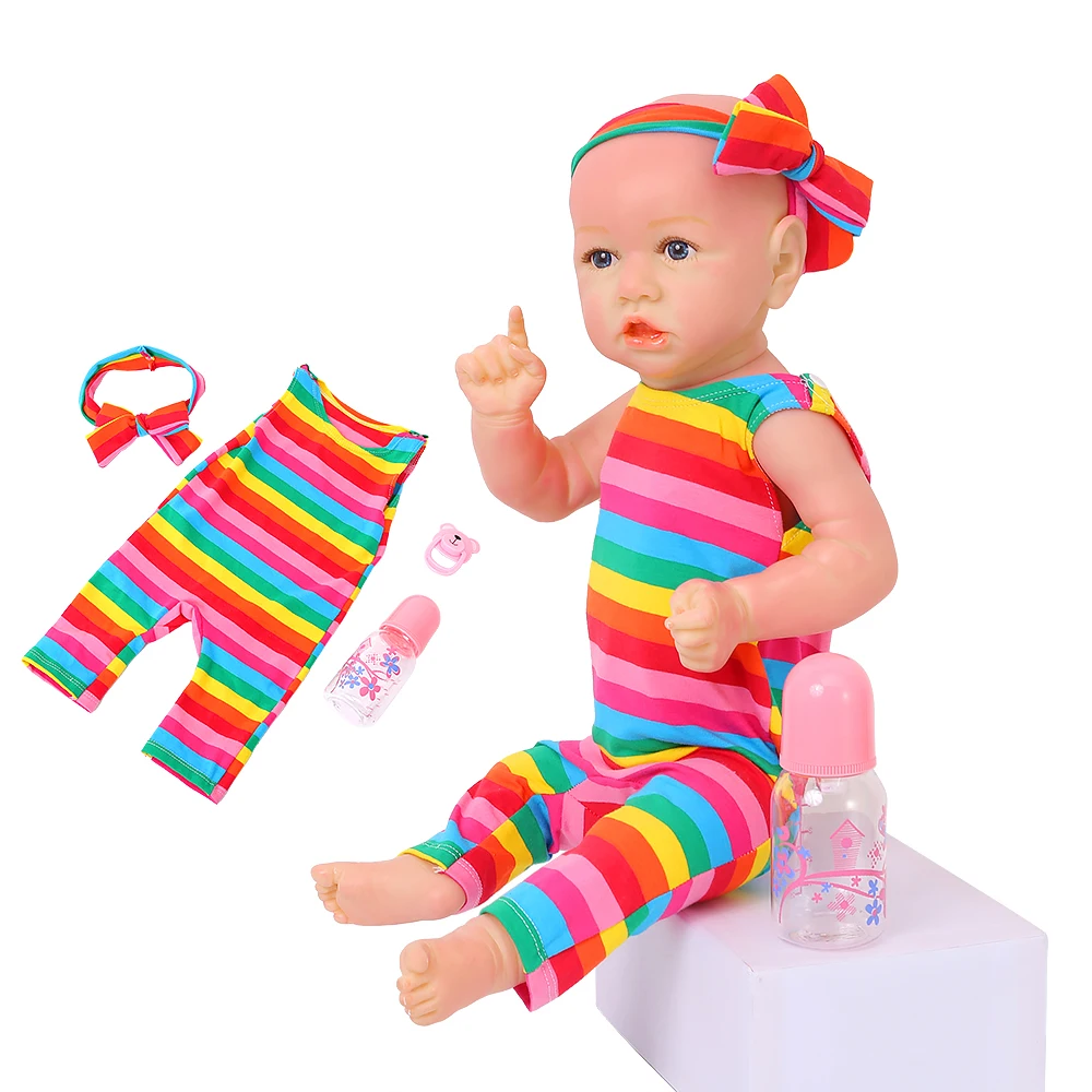 full Silicone body Новое поступление, Кукла Реборн, 55 см, полностью силиконовый корпус, куклы для новорожденных, виниловые, восхитительные, реалистичные, для малышей, Bonecas, прекрасные игрушки для детей - Цвет: full Silicone body