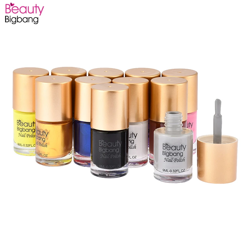 BeautyBigBang 6 бутылок стемпинг ногтей Покрытие набор красочная печать лак для пластина для стемпинга для нейл-арта Набор лаков для ногтей