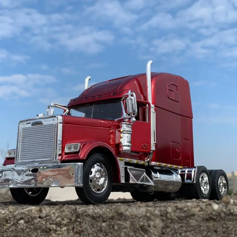

26cm 1:32 American Trailer Head Truck Model Modification Scene Accessories Car Vehicle Traffic Transportation Display Toys Gifts