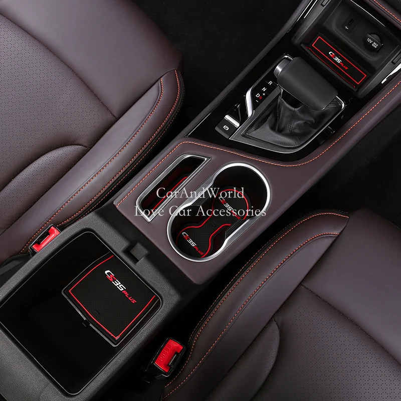Фото Для Changan CS35 plus 2018 2019-2022 Нескользящие коврики для чашек, противоскользящие коврики для дверей, паза для ворот, наклейки, аксессуары для стайлинга автомобилей №1