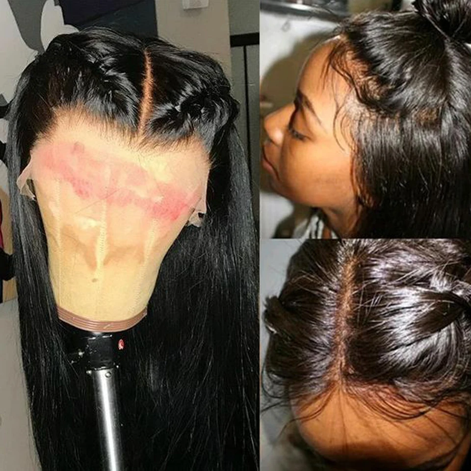 Прямые парики из человеческих волос на полной сетке для черных женщин