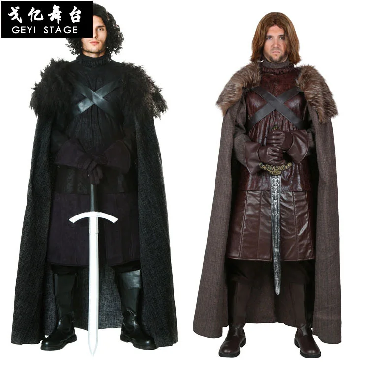 

Men Knight Cosplay Armor Vintage Hodded Fashion Clothing Medieval Costume Women Halloween Priest Carnival Party