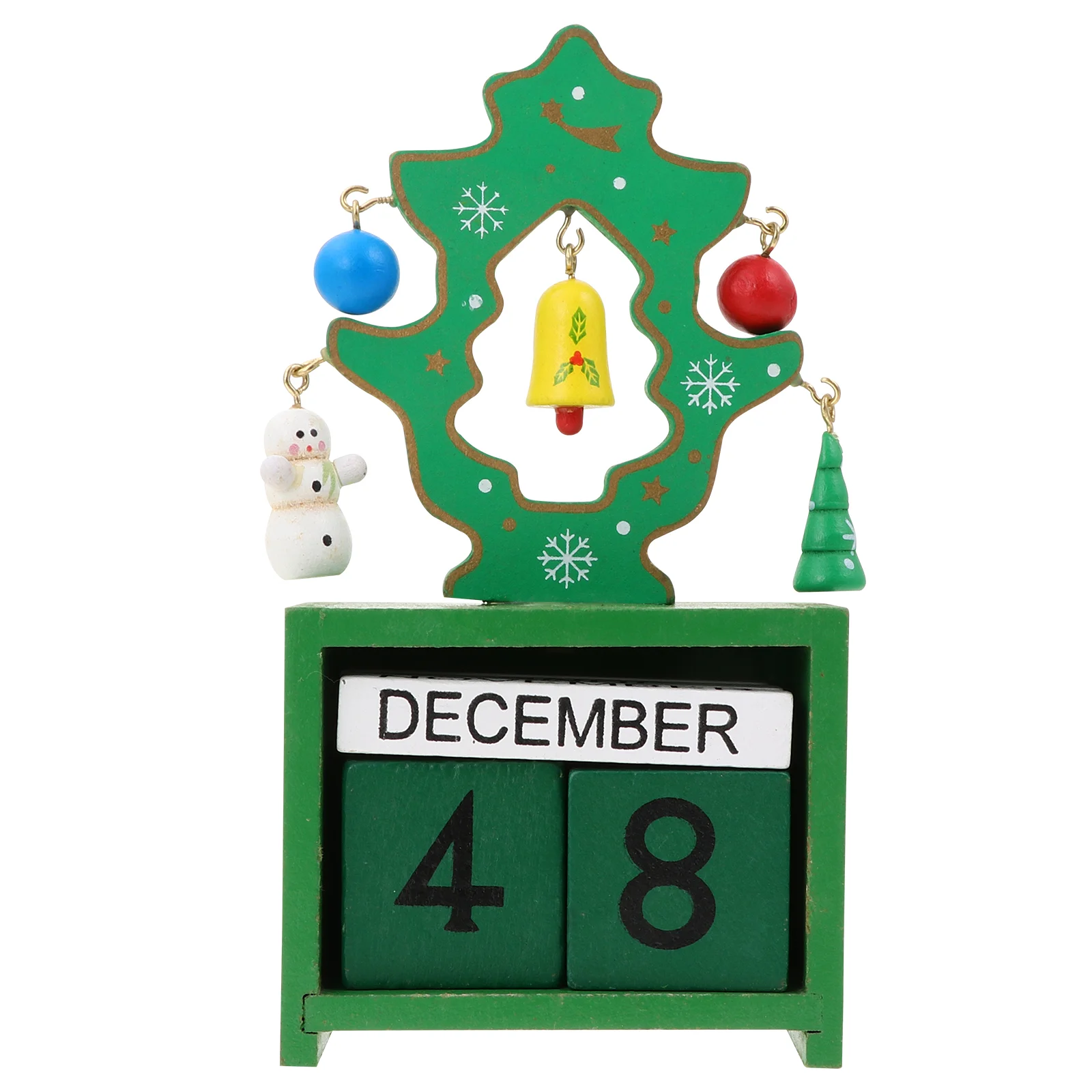 

1Pc Creative Christmas Calendar Wooden Calendar Decoration Desktop Adornment