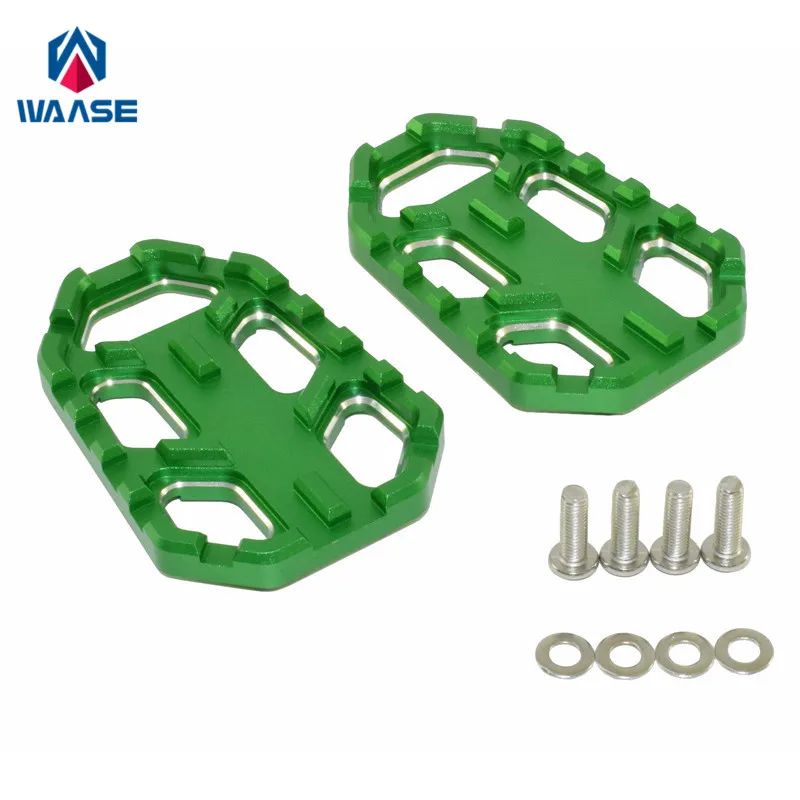 

waase Motorcycle Foot Peg Extender Pedal Enlarge Extension Rest For Kawasaki Versys 650 KLE650 2015 2016 2017 2018 2019 2020