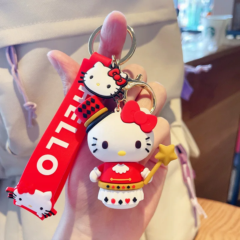 Sanrio мультфильм милый брелок Hello Kitty кулон Мелодия силиконовый сумка украшение