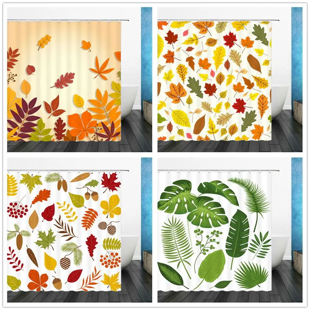 Цвет воды лист занавески для душа s Завод зеленые листья ванная комната Домашний