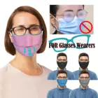 Многоразовая маска для лица, маски, дышащая маска для лица, моющиеся колпачки для рта, защитная маска для взрослых, для очков, носителей, предотвращает запотевание