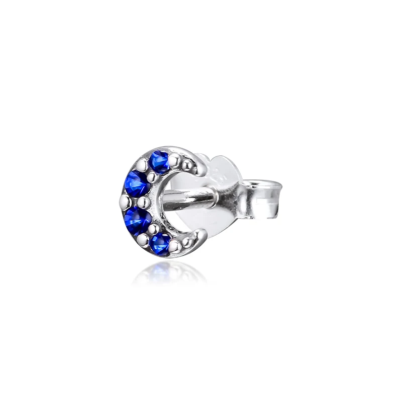 Signature Me My Moon одиночные серьги гвоздики 100% 925 пробы серебро ювелирные изделия