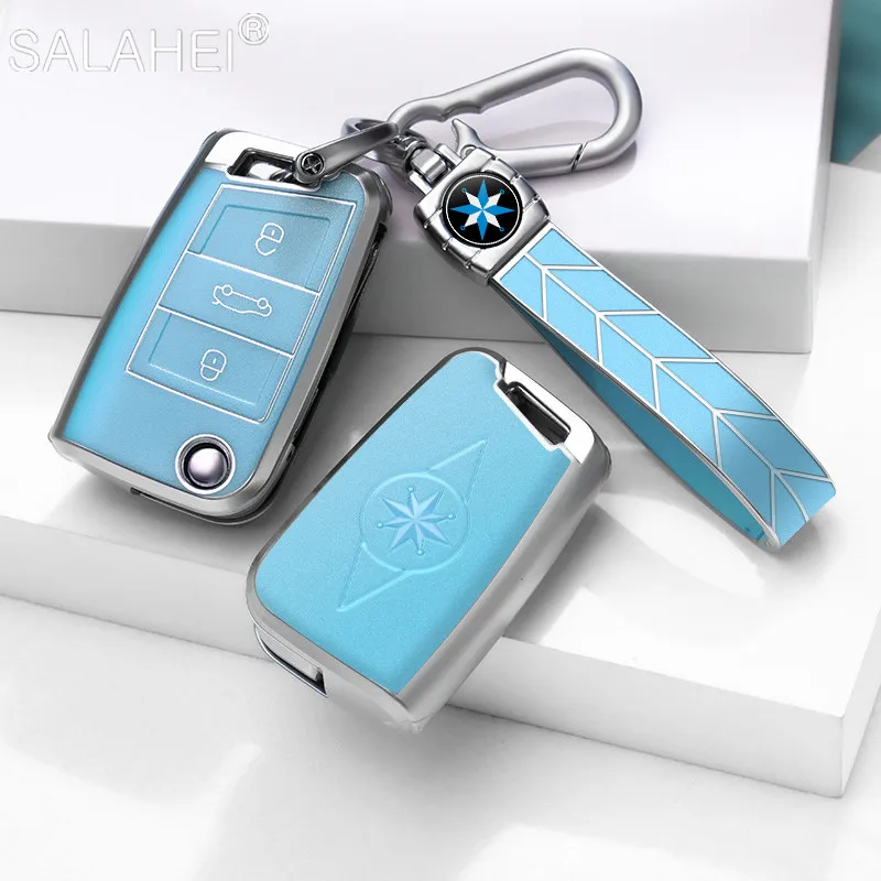 

TPU Car Key Bag Fob Cover Case For VW Volkswagen Golf 7 MK7 Tiguan MK2 For Seat Ibiza Leon FR 2 Ateca Altea For Skoda Octavia A7