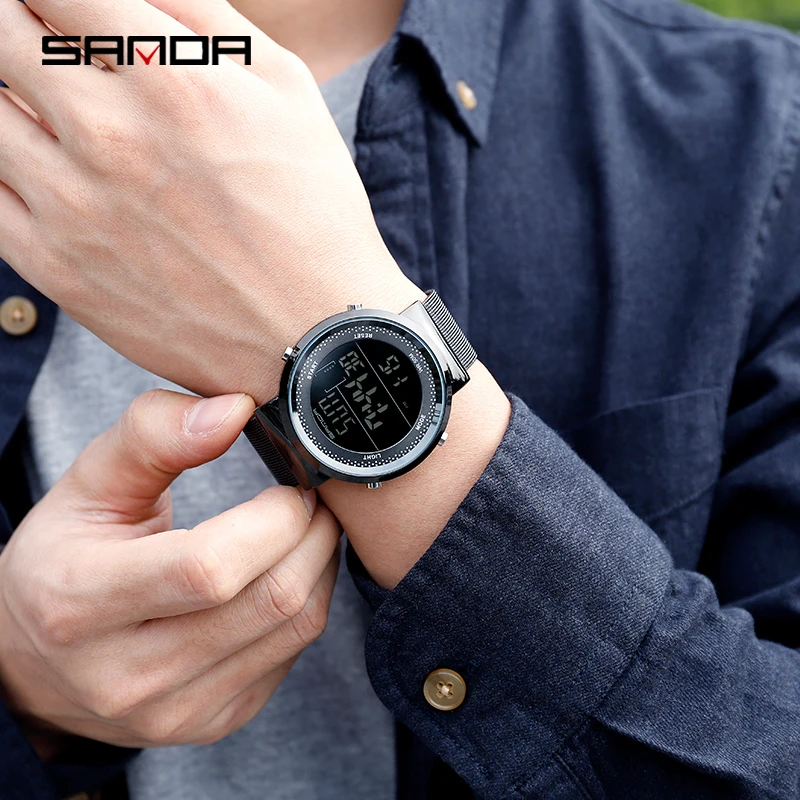 

2020 New Geometric Pattern Couple Lover Watch Boy Girl Student Men Women Watches Fashion Led Digital Wrist Watch