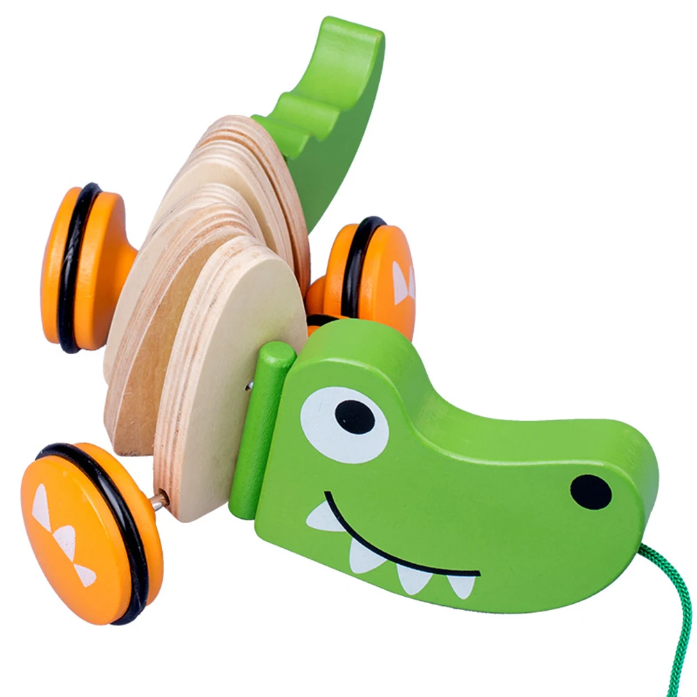 Детские развивающие игрушки деревянные Puppy Alligator нажимная игрушка забавные