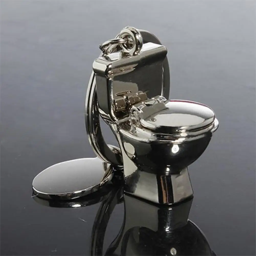 Милый брелок для ключей креативный 3D кулон туалета имитация мини-брелок модный