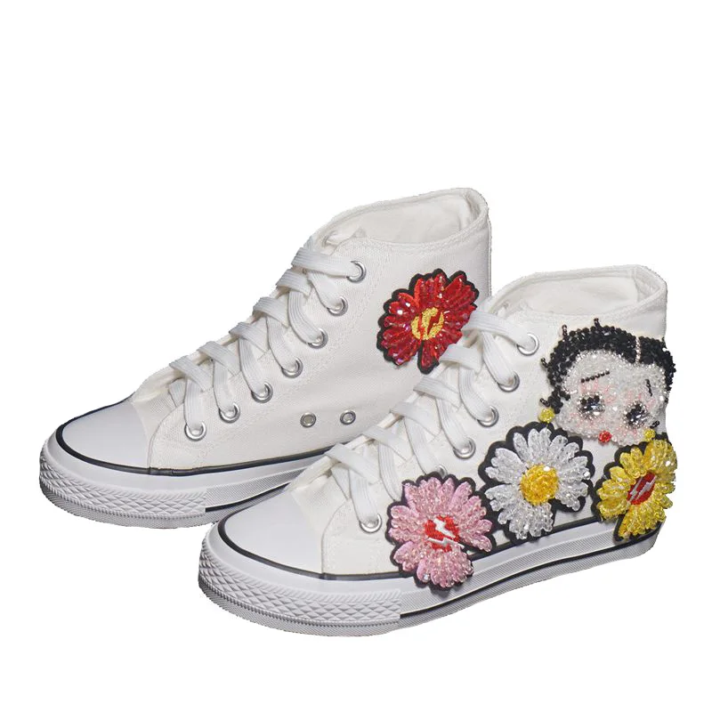 

1 new European station heavy work thick bottom white hundred casual shoes street shooting tide