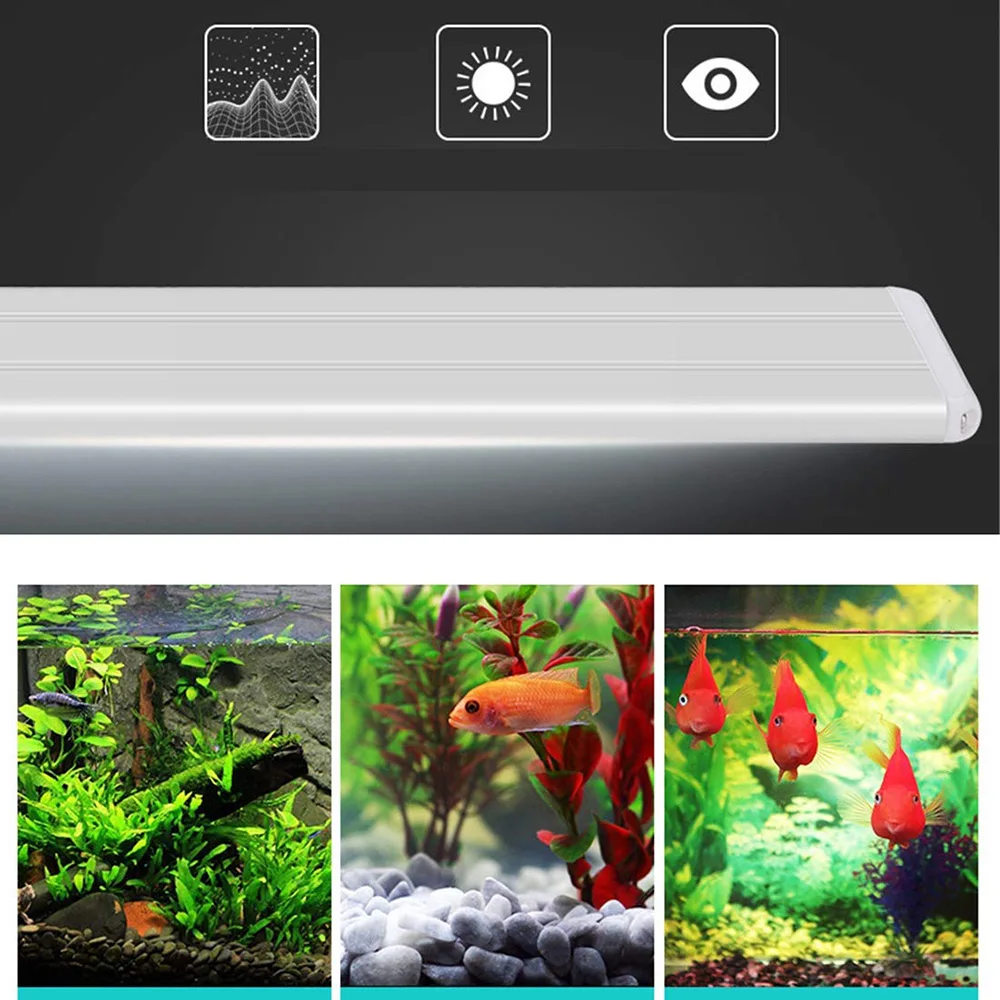 Светодиодный светильник для аквариума тонкая водонепроницаемая лампа белого и