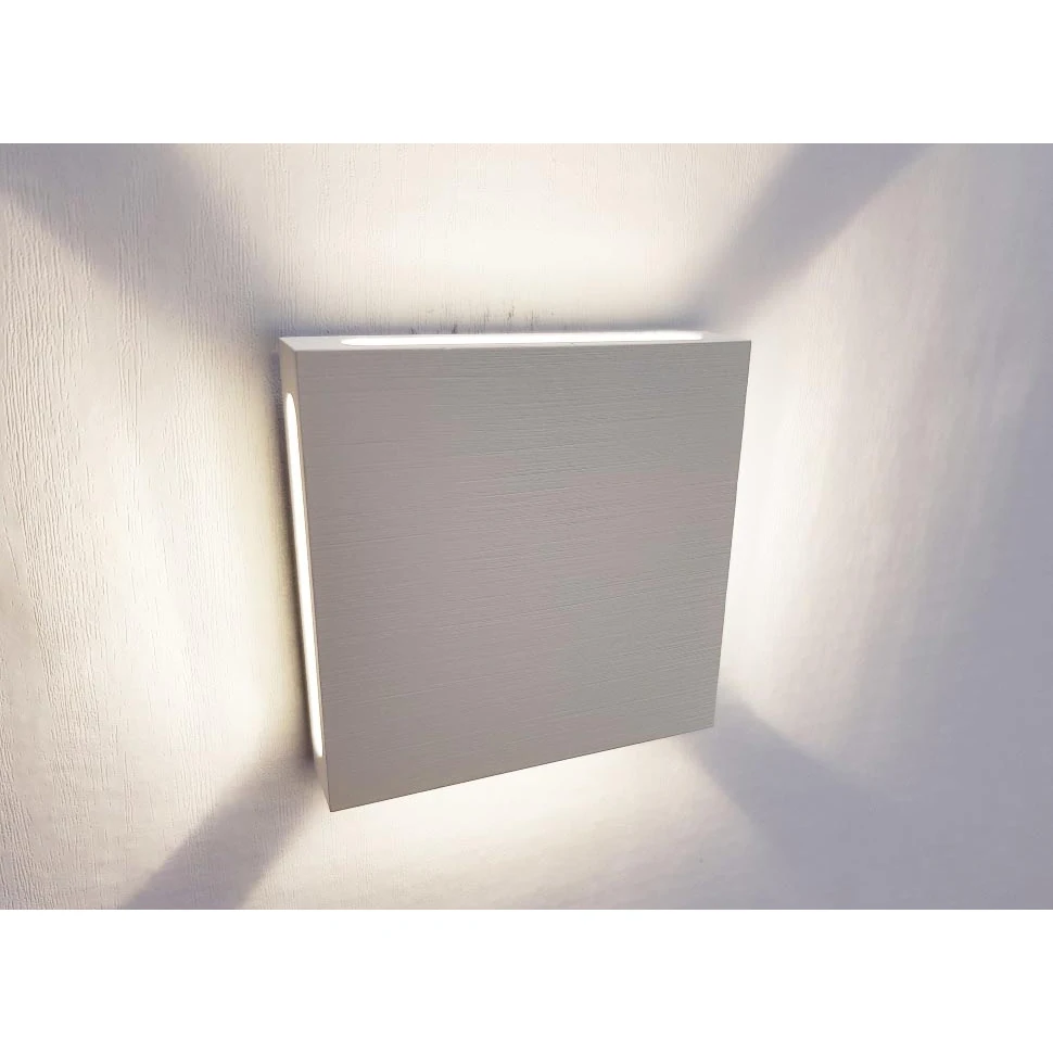 Бежевый встраиваемый светильник для лестницы теплый белый свечение во все