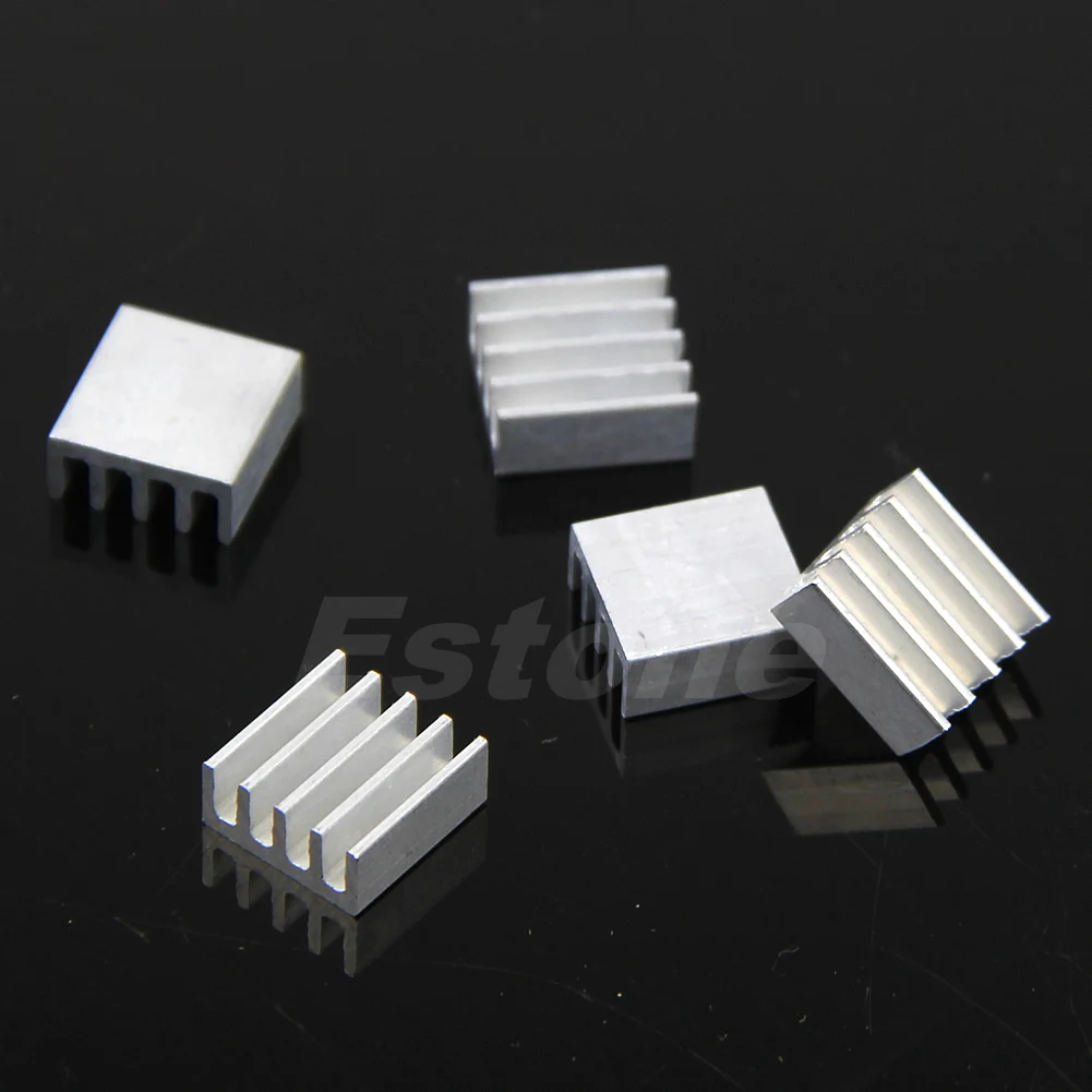 

New 5PCS High Quality 8.8x8.8x5mm Aluminum Heat Sink For LED Power Memory Chip IC
