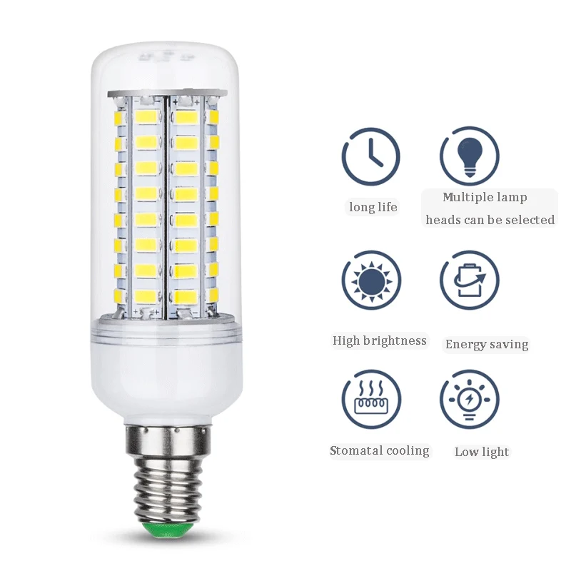 E27 Led Candle Bulb LED E14 Corn Lamp Energy Saving Light 220V for Home Chandelier Lighting | Лампы и освещение