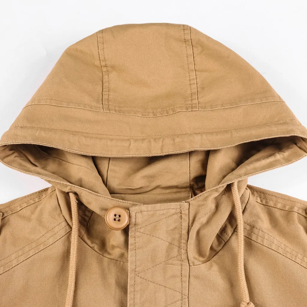 Мужская верхняя одежда на осень и зиму однотонная толстовка с капюшоном дышащая