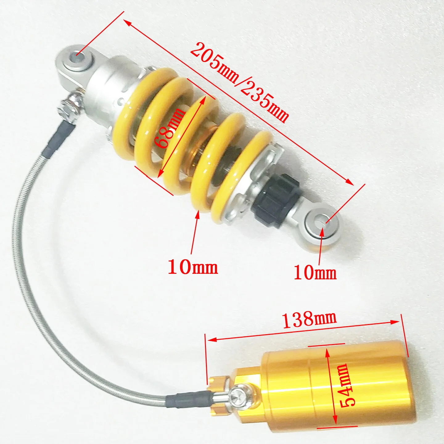 Универсальные воздушные амортизаторы для мотоциклов 9 2 дюйма 235 мм Yamaha Kawasaki Honda