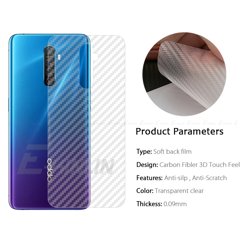 2 шт. мягкая задняя крышка протектор экрана для OPPO Reno Ace 5G Z 10x zoom 3D углеродное волокно Наклейка защитная пленка не закаленное стекло