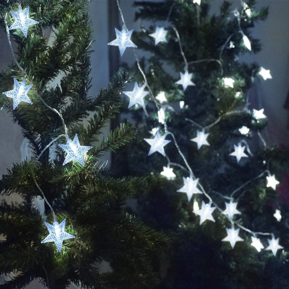 

6M 40 LED AC220V Fairy String Light Five-Pointed Twinkle Star String Light for Chrismas Party Wedding New Year Garden Decoration