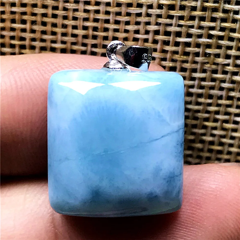 Подвеска из натурального синего камня с кристаллом 16x7 мм | Украшения и аксессуары