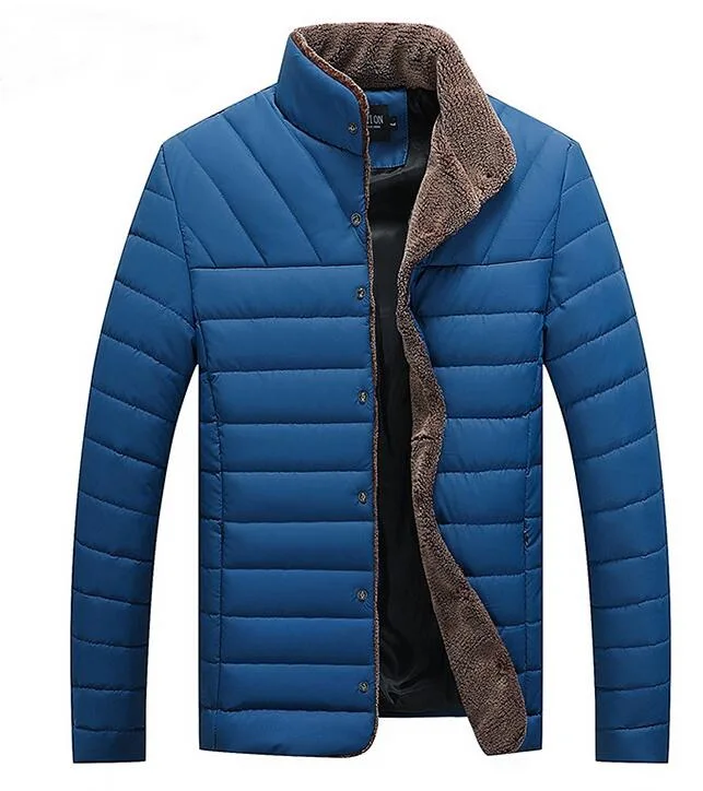 Jacket Male Padded Overcoat Mens Leather Jackets Outerwear Winter Jacket Men Warm Velvet Thick Cotton-Padded Parkas