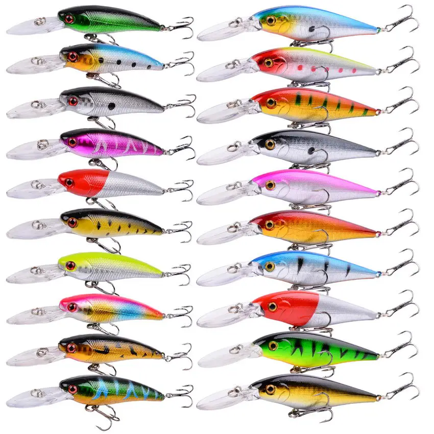 

20 шт., искусственные рыболовные приманки, 9-11 см