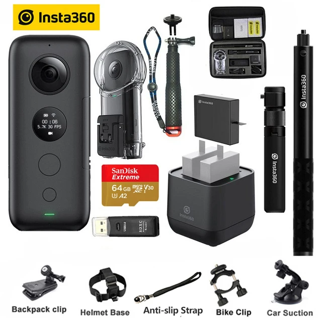 Insta360 One X Экшн-камера VR 360 панорамная видеокамера 5,7 K ONE X gps умный пульт дистанционного управления чехол - Цвет: Bundle 8
