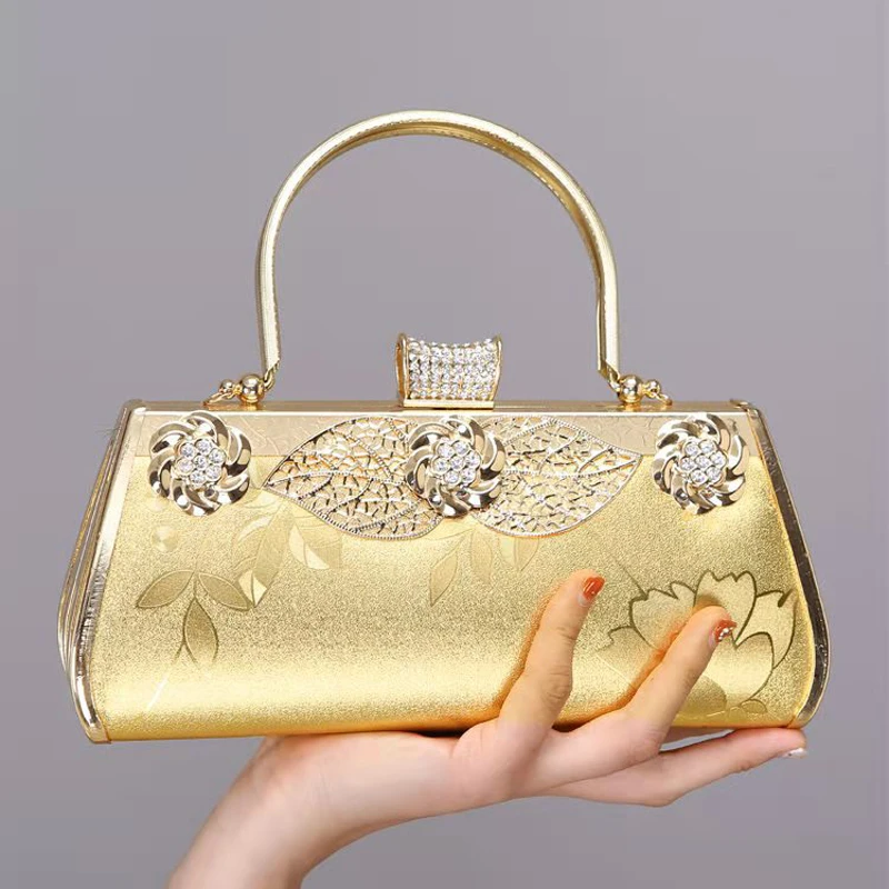 

Black Color Women Clutch Bags Party Evening Bags Dress Lady Wedding Handbags Diamonds Handle Purse Wallets
