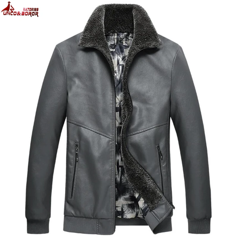

Plus Size 6XL 7XL 8XL Autumn Winter Jacket Men Warm Vintage Biker Motorcycle PU Faux Leather Parkas Coats Male Jaqueta De Couro