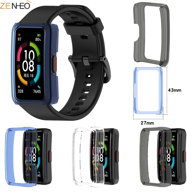 

Половинчатый чехол из поликарбоната для Huawei honor band 6, honor band 6, защитный чехол, противоударный защитный чехол, бампер с поддержкой зарядки