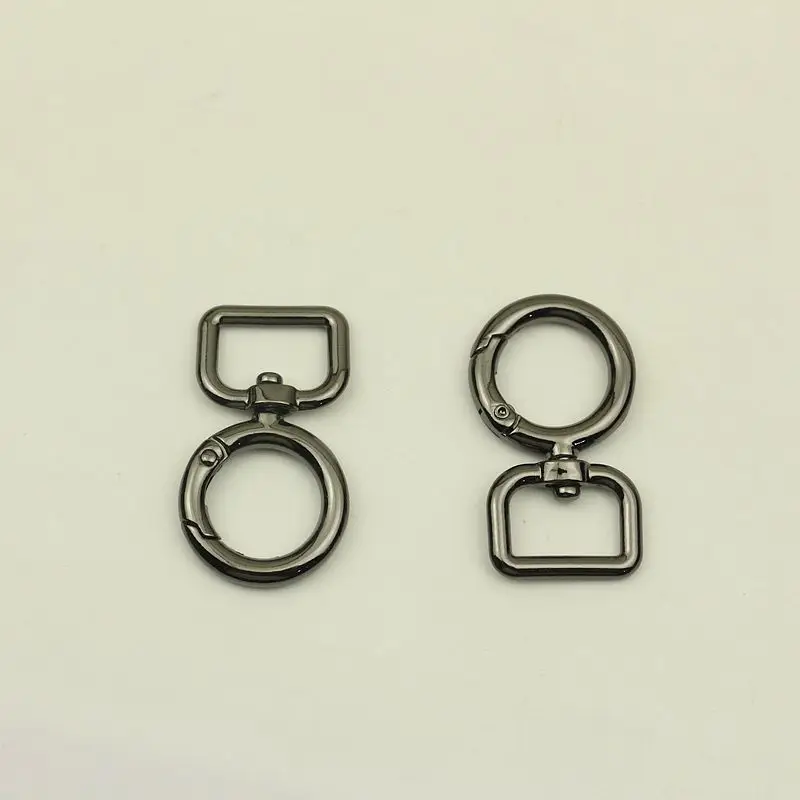 20pcs 16mm Openable O Rings Metal Hook Buckles for Bag Strap Snap Clip Trigger Spring Ring Dog Collar Keychain DIY Accessories