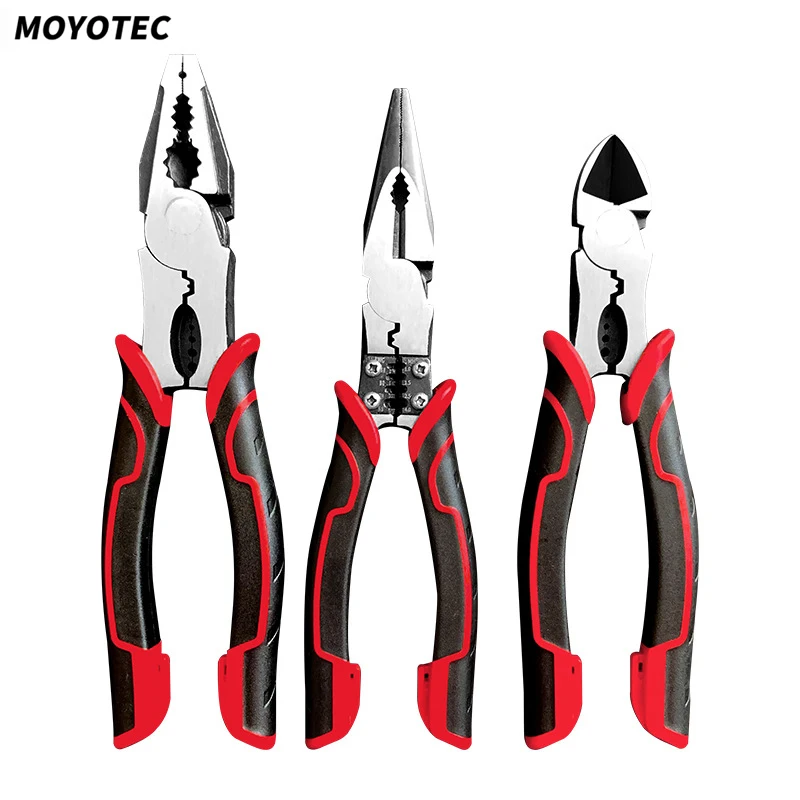 

MOYOTEC 7.5''8''9'' Multifunction Pliers Set Combination Pliers Stripper/Crimper/Cutter Heavy Duty Wire Pliers
