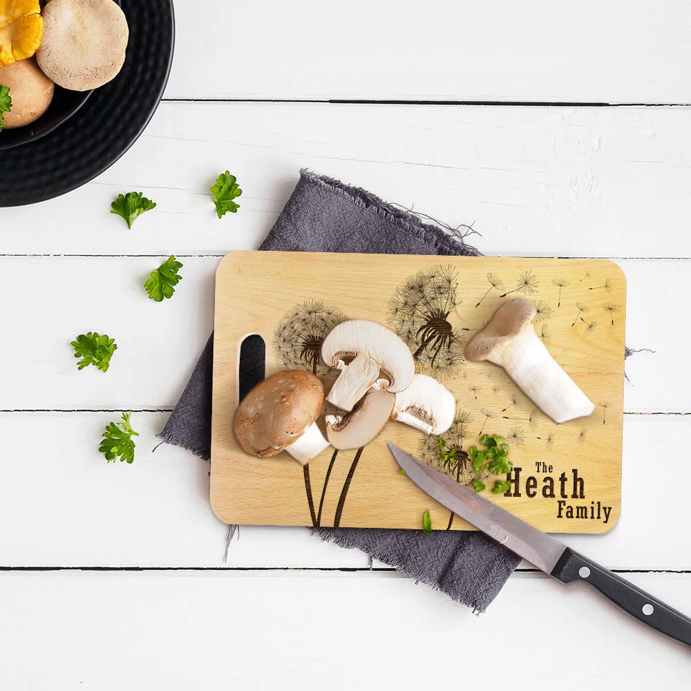 Абстрактные Одуванчики с летящими семена на заказ доска для резки мясника блок