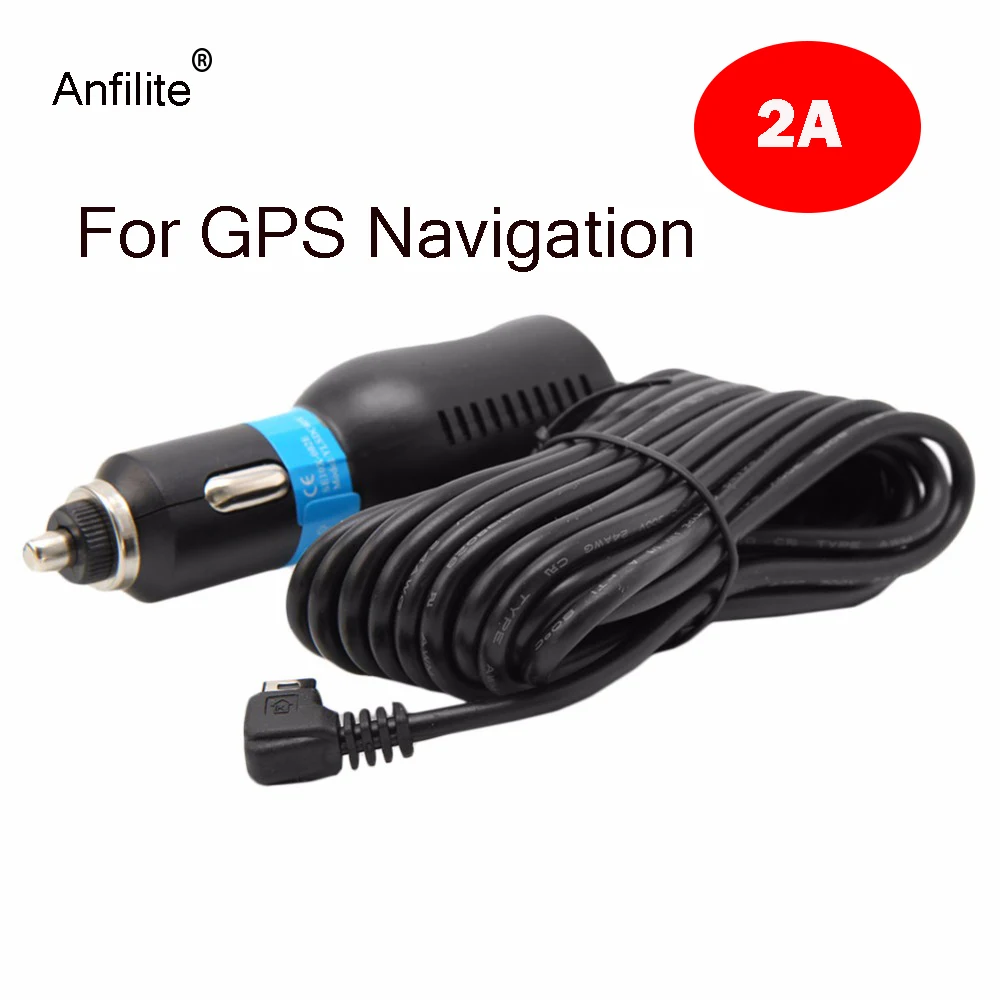 Anfilite 2A/2.5A Mini USB Автомобильное зарядное устройство адаптер кабель для GPS Naviagtion